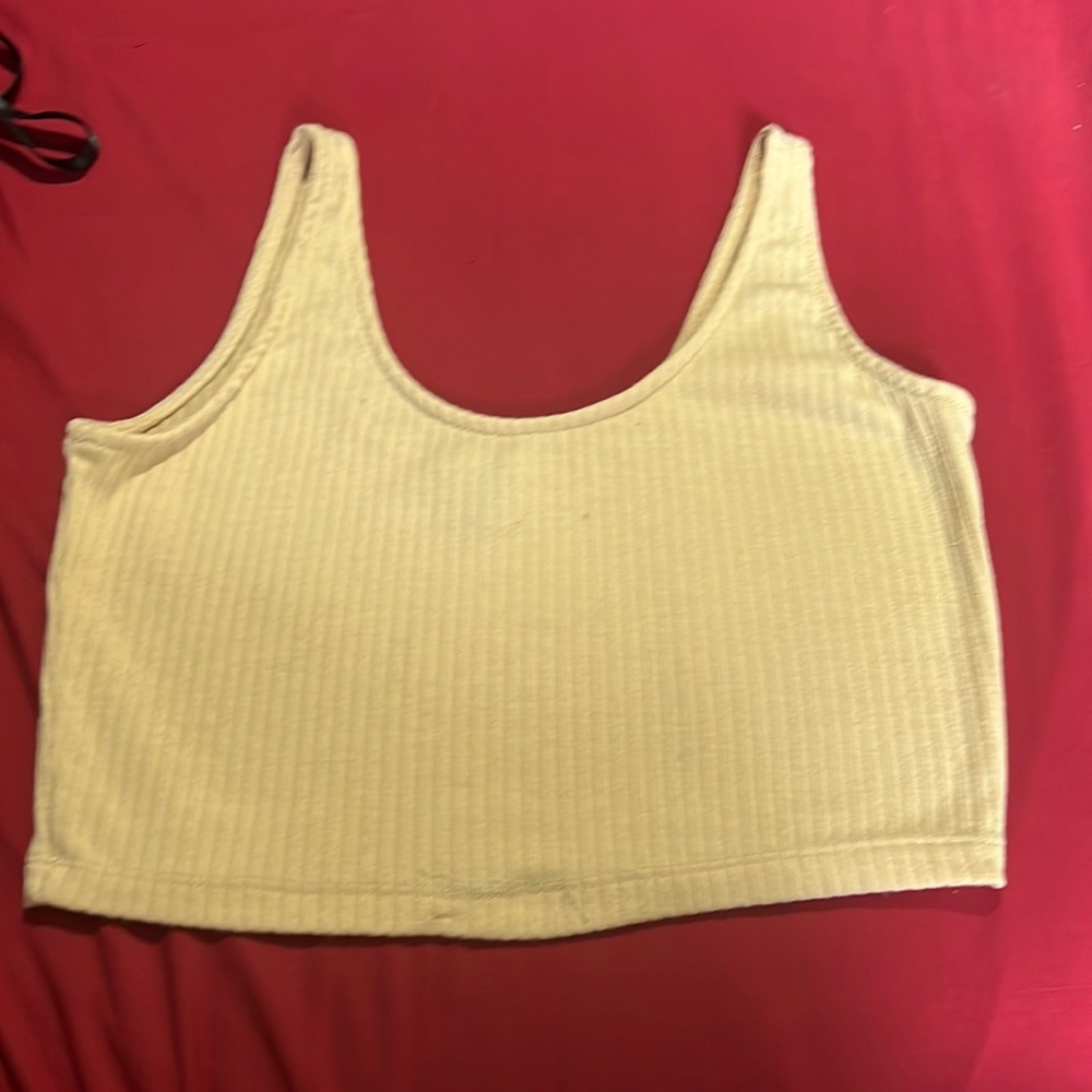 Pastel yellow cropped tank